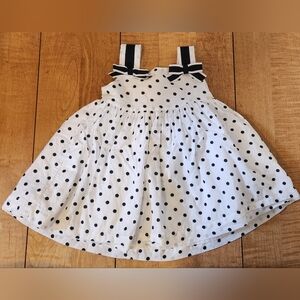 Mayoral White and Black Polka Dot Kids Formal Dress